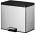 Proregal Rechteckiger Treteimer gebürsteter Edelstahl Soft-Close & Stay-Open, 30L, silber (PR_RVB184-06)