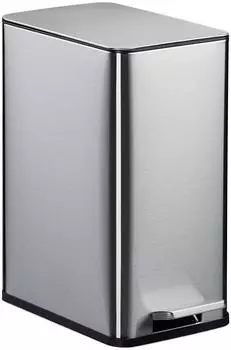 Relaxdays Kosmetikeimer Badezimmer 10l schwarz/silber
