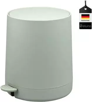eluno TESERO Kosmetikeimer Treteimer 4L, Kunststoff, salbei