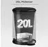 HomCom Treteimer mit Deckel, Soft-Close, Inneneimer, 20L, schwarz