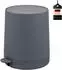 eluno TESERO Kosmetikeimer Treteimer 4L, Kunststoff, grau