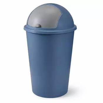 Mojawo Schwingdeckeleimer 50L Kunststoff blau