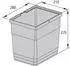 Ninka eins2vier Abfalltrennsystem 2x 13,5L alugrau, KB 450mm, Höhe 275mm