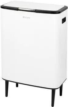 eluno Abfalleimer 60L, Metall, weiß (4014300)