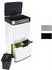 Ribelli Sensor-Mülleimer Edelstahl 4 Fächer 72L, weiß