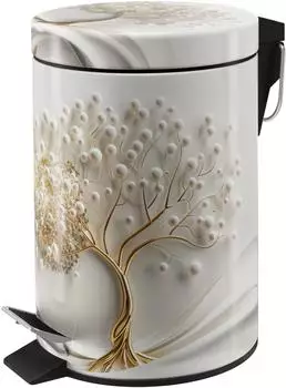 Sanilo Kosmetikeimer Tree of Life 3L mit Absenkautomatik & Innenbehälter