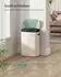 Songmics Sensor-Mülleimer 50L Softclose-Deckel, Stahl, creme