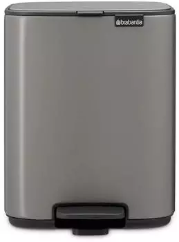 Brabantia Bo M&uuml;lleimer mit Pedal 7L, platinum