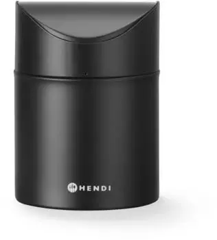 Hendi Tischabfalleimer mit Schwingdeckel, 1,2L, schwarz (440773)