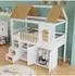 MODFU Kinderbett 90×200cm mit Regal, Stauraum, Fenstern und Sicherheitsgitter