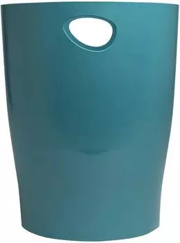 Exacompta Ecobin Skandi Papierkorb 15L, rund, pazifikblau (45334D)