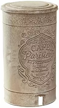 Loberon Flistar Abfalleimer Vintage-Stil, antikbraun, Eisen (23662-4-1)