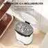 HomCom Treteimer 12L mit Deckel, Soft-Close, Metall, weiß (851-065V01WT)