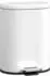 HomCom Treteimer 12L mit Deckel, Soft-Close, Metall, weiß (851-065V01WT)