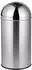 Relaxdays Mülleimer Push-Deckel 50l, Edelstahl, silber