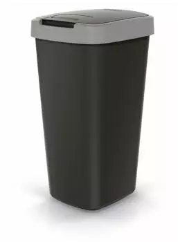 Keden Compacta Q M&uuml;lleimer Schwing-/Klappdeckel 25L schwarz/grau (NSAB25-429U)