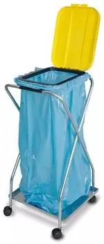 BRB Müllsackständer mit Rollen, 70-120L, gelb (77378)