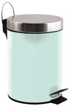 MSV Kosmetikeimer mit Pedal, Edelstahl, pastellgr&uuml;n, 3L (100607)