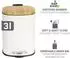 Wenko Fianema Kosmetikeimer 3L weiß, Metall/Bambus, Easy-Close (26313100)