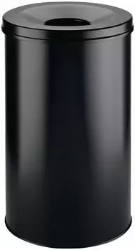 DURABLE Sicherheits-Papierkorb Stahl, 60L, schwarz, mit Flammenlöschkopf (330701)