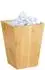 Relaxdays Papierkorb eckig, Bambus, natur, 6L, 2er-Set
