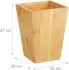 Relaxdays Papierkorb eckig, Bambus, natur, 6L, 2er-Set