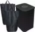 Relaxdays Pfandflaschen-Sammelbehälter 100L, 2 Taschen, schwarz (10052040_46)