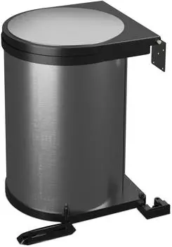 Relaxdays Einbaum&uuml;lleimer schwenkbar, Metall/Kunststoff, 12L