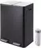 Relaxdays Mülleimer 2 Fächer 2x30l Softclose Edelstahl, schwarz-silber