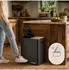 Relaxdays Mülleimer 2 Fächer 2x30l Softclose Edelstahl, schwarz-silber