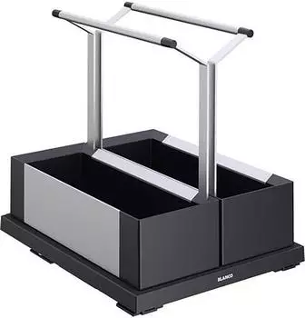 Blanco Storage Caddy 40 Aufbewahrungskorb, Kunststoff/Aluminium, schwarzgrau (527668)