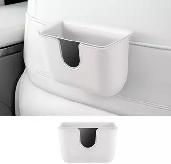 LuxusKollektion Auto-M&uuml;lleimer mit Schichtdesign, wasserdicht, h&auml;ngend, wei&szlig;