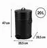 Relaxdays Tretmülleimer 20l Softclose, Metall/Kunststoff, schwarz