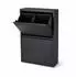Relaxdays Mülltrennsystem 4 Fächer 4x18l, Metall, schwarz (93x60x25cm)