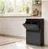 Relaxdays Mülltrennsystem 4 Fächer 4x18l, Metall, schwarz (93x60x25cm)