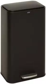 Paris Prix Delta Mülleimer mit Pedal, rechteckig, 30L, schwarz
