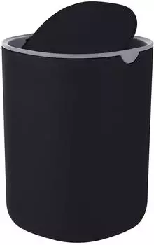 Relaxdays Tischm&uuml;lleimer Schwingdeckel 1,5L, schwarz (16cm)