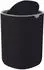Relaxdays Tischmülleimer Schwingdeckel 1,5L, schwarz (16cm)