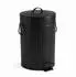 Relaxdays Tretmülleimer 12L, Softclose, Retro-Design, schwarz