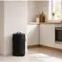 Relaxdays Tretmülleimer 12L, Softclose, Retro-Design, schwarz