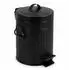Relaxdays Kosmetikeimer 3L Absenkautomatik, Metall, schwarz