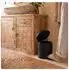 Relaxdays Kosmetikeimer 3L Absenkautomatik, Metall, schwarz