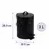 Relaxdays Kosmetikeimer 3L Absenkautomatik, Metall, schwarz
