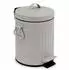 Relaxdays Kosmetikeimer mit Deckel, 3L, Metall, grau