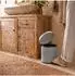Relaxdays Kosmetikeimer mit Deckel, 3L, Metall, grau