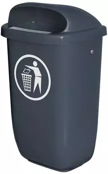 BRB Außen-Abfallbehälter 50L, DIN 30713, anthrazit