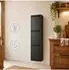 Relaxdays Mülleimer mit Mülltrennsystem, 3 Fächer, 3x18l, schwarz, Metall/Kunststoff