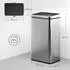 HomCom Sensor-Mülleimer 50L mit Soft-Close-Deckel, silber