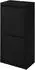 Relaxdays Mülleimer Mülltrennsystem 3 Fächer 40l, schwarz, Metall/Kunststoff