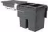 Hailo Euro-Cargo CE Slide Einbau-Abfallsammler 2x 38L dunkelgrau (3619751)